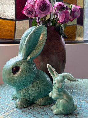 RARE Antique SylvaC Pottery Lop Eared Rabbit Hand Painted  (Collectible